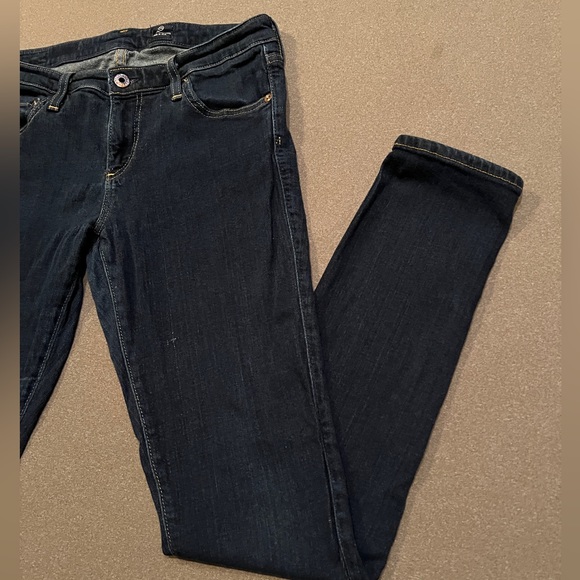 Adriano Goldschmied Dark Blue Full Length Stretch Skinny Jeans - Picture 2 of 11